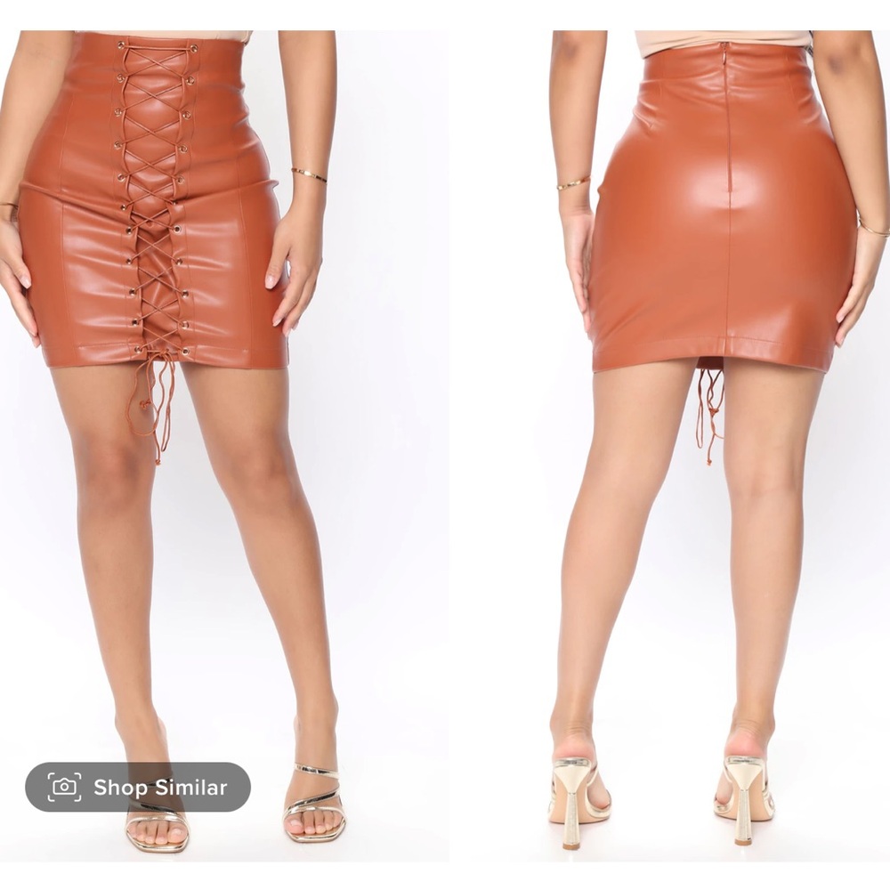 Fashion Nova Brown Midi Skirt